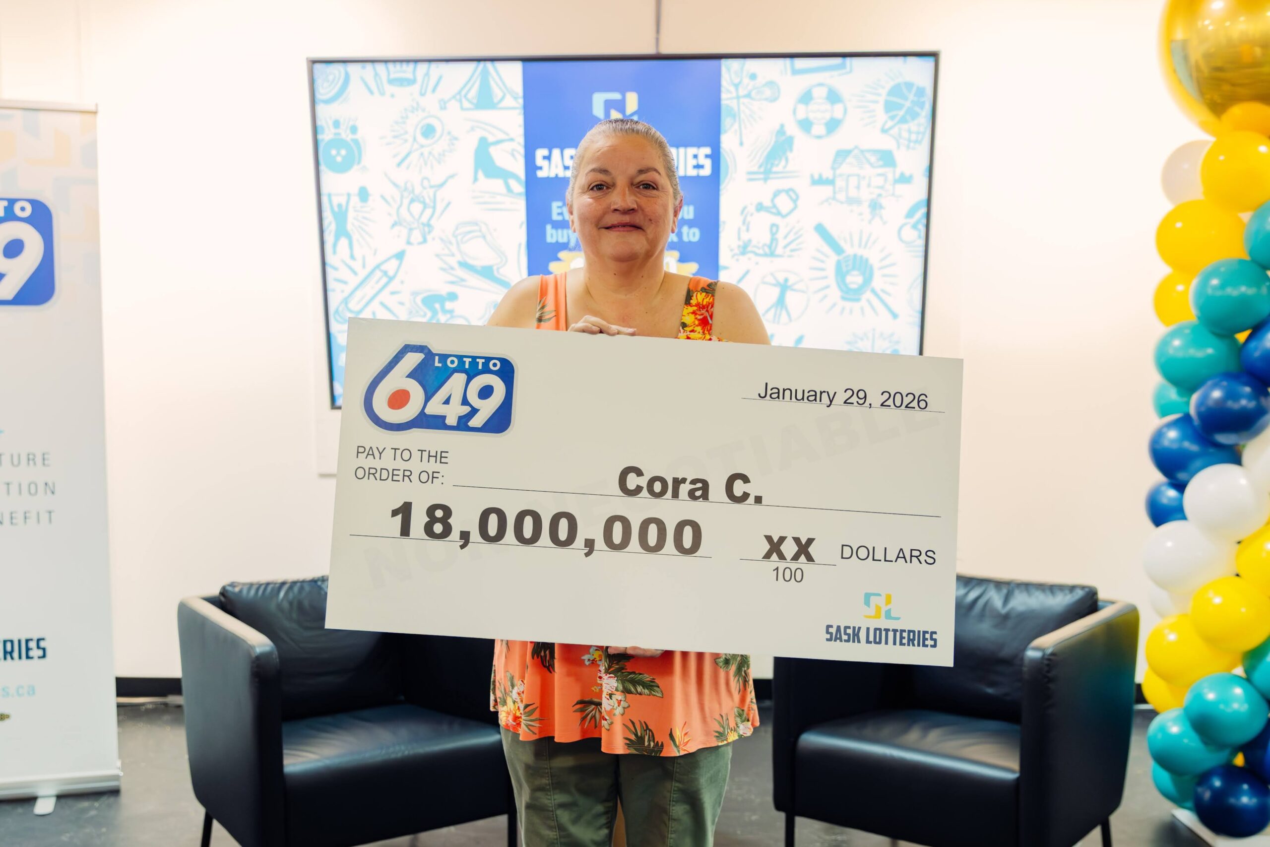 Lottery winner Cora Cuthbert